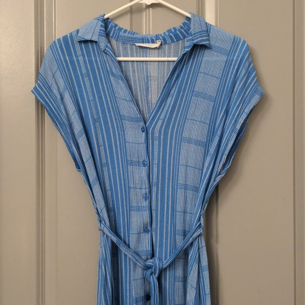 Lush Blue & White Striped Dress - Picture 7 of 13